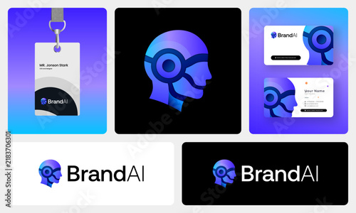 Modern Futuristic SaaS Technology Logo Design Featuring Colorful Gradient Symbols and Digital Innovation  Brand Identity.