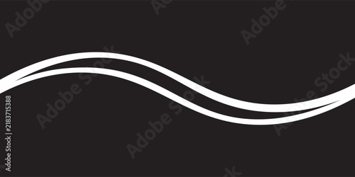 Double Wave BW Dark Background Luxury Minimal Elegant