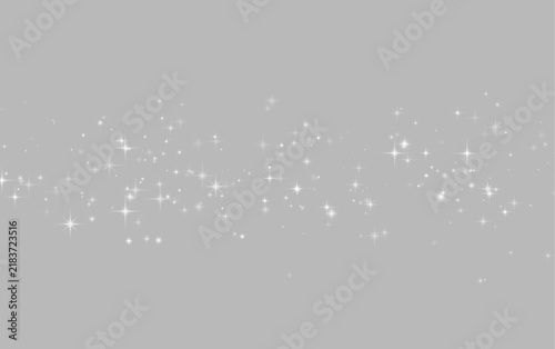 Cuadro en lienzo A dense scattering of small twinkling stars shines brightly on a solid black background