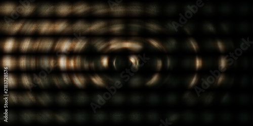 Blurred rows of light reflections on water surface