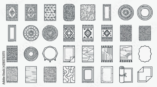 Diverse Collection of Intricate Rug and Textile Pattern Designs for Interior Inspiration