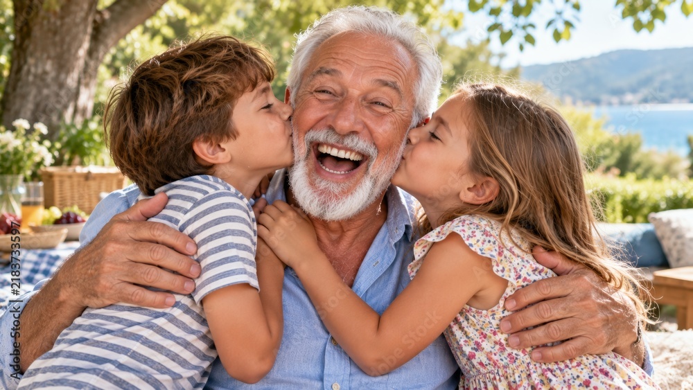 Fototapeta premium Bond Between Grandparents and Their Grandchildren