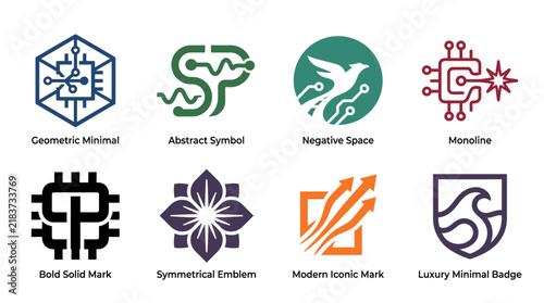 Hummingbird and circuit board tech logo symbols