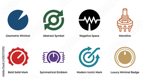 Industrial mechanical and cycle logo icons