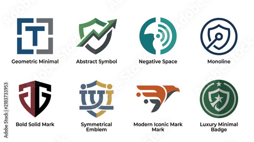 Modern minimal logo design templates for corporate brand identity collection