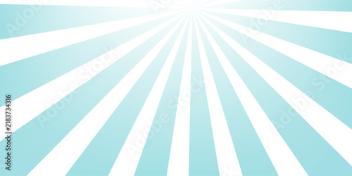Sun rays blue and white vector background