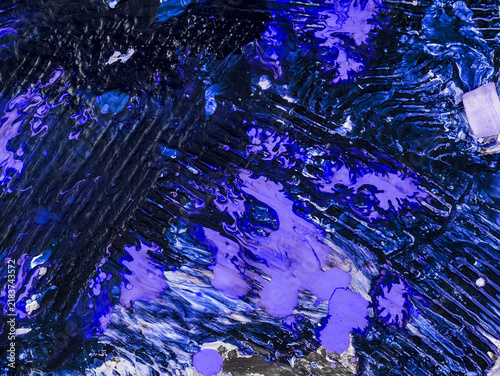 Neon blue art creative abstract hand painted background, marble texture
