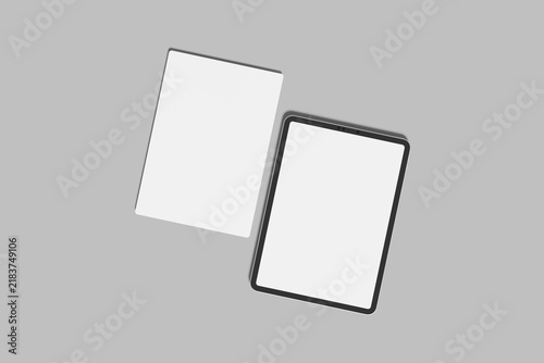 Realistic Tablet Screen Website Blank Mockup