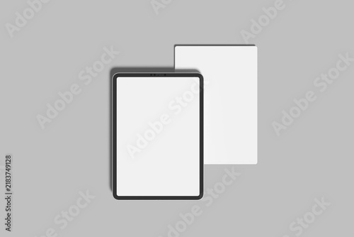 Realistic Tablet Screen Website Blank Mockup