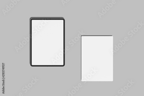Realistic Tablet Screen Website Blank Mockup