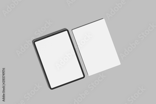 Realistic Tablet Screen Website Blank Mockup