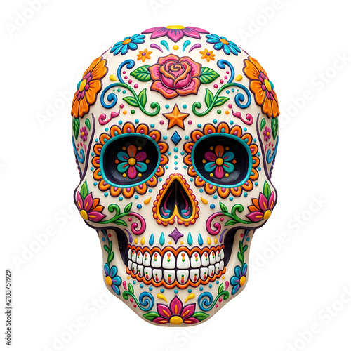 human skull with a skull