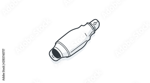 Simple sports whistle icon with outline.