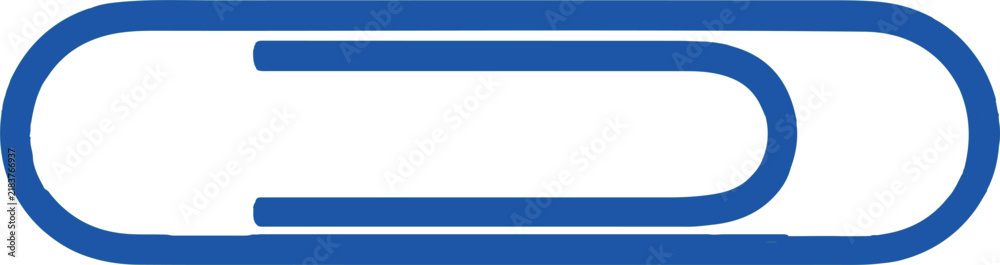 Obraz premium Blue Paper Clip Attachment Icon Isolated on White Background for Document and File ManagementBlue Paper Clip Attachment Icon Isolated on White Background for Document and File Management