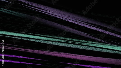 An abstract colored background made of diagonal lines drawn by hand with a graphite pencil, a gradient from purple to turquoise, and a looped video background.