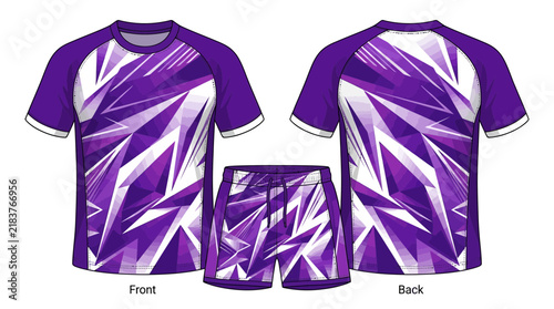 Purple abstract sport uniform mockup