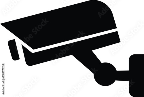 Security black camera icon on white background CCTV Camera Icon  Security camera icon, video surveillance 