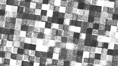 Abstract grayscale pixelated digital noise static pattern geometric mosaic texture background for modern graphic design and glitch art aesthetics.