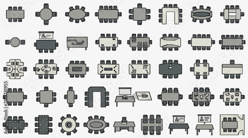 Creative office seating arrangements and desk configurations for modern workspaces