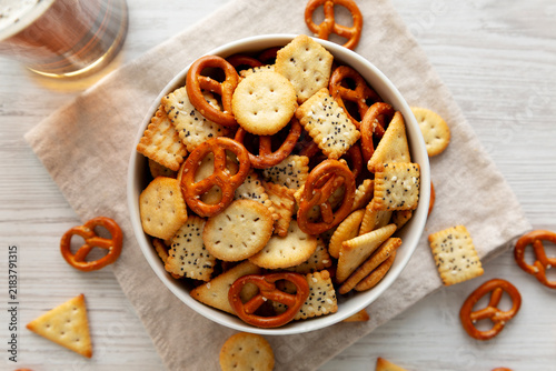 Homemade Crunchy Party Mix with Pretzels and Crackers