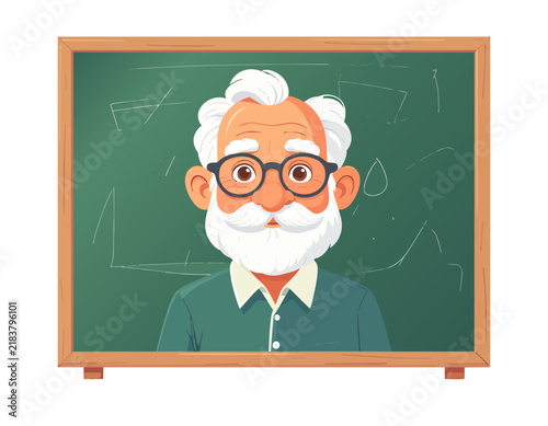 Elderly Teacher in Classroom