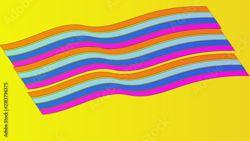 3d shape ribon gradient colour background