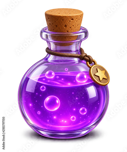 фотографія Magic Potion Bottle Isolated on White Background 3D Render