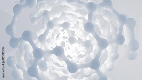 Abstract Molecular Spiral. Computer generated 3d render