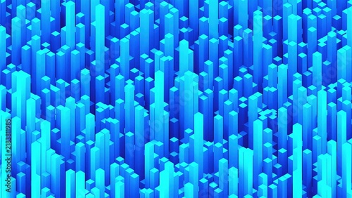 Abstract Long blocks. Computer generated 3d render