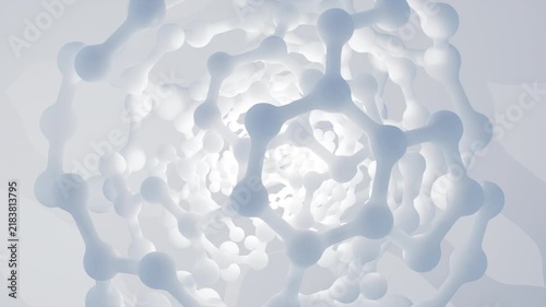 Abstract Molecular Spiral. Computer generated 3d render