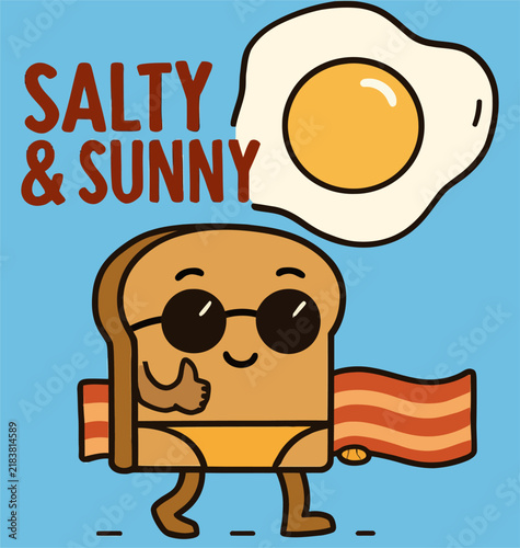 Bread Talk and Toast Hot Funny Illustration