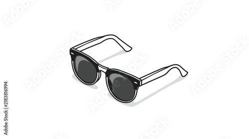 Isometric fashion sunglasses eyewear vector icon.