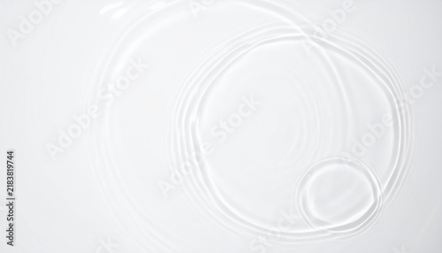 Clear Water Puddle Gentle Ripples White Background Isolated Liquid