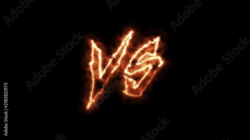 Fire versus lightning battle animation video