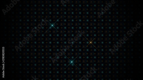 Abstract Futuristic Digital Grid with Cyan Lens Flares