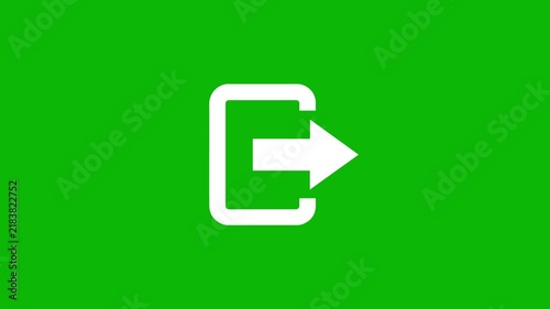 Exit arrow symbol with smooth motion animation video