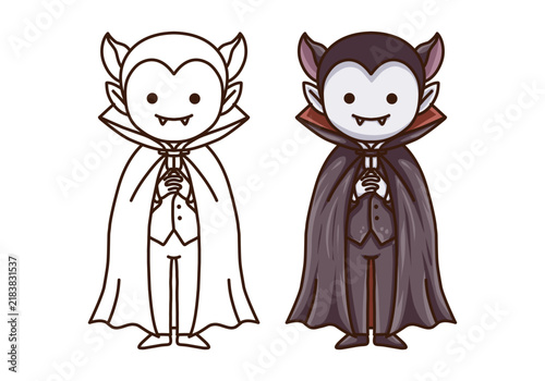 Fotografie Cute vampire count vector illustration