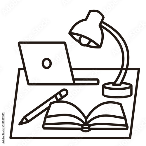 Study Desk  Icon Element For Design  