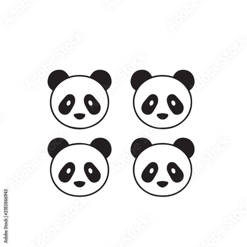 Panda Face Silhouette Set Black and White Vector Illustration
Panda Head Black Silhouette Collection Vector Art
Panda Face Silhouette Set Isolated Black White