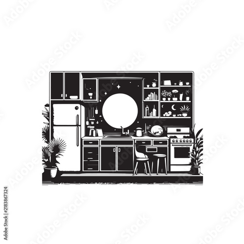 Mockup Frame on Cabinet Black and White Vector Illustration
Picture Frame on Cabinet Silhouette Set Vector Art
Wall Frame Cabinet Mockup Black White Illustration