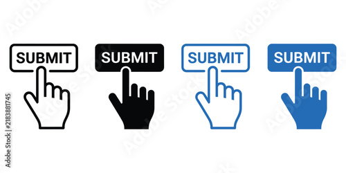 Submit button icon representing confirmation, form submission, file upload, sending actions, user interface controls, and digital interaction
