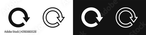 Obraz na płótnie Reload and refresh icon set vector design