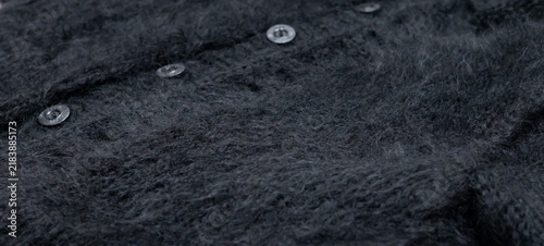 Flauschige Langhaar Grobstrick Mohair Strickjacke zur Hintergrund und Textur Nutzung