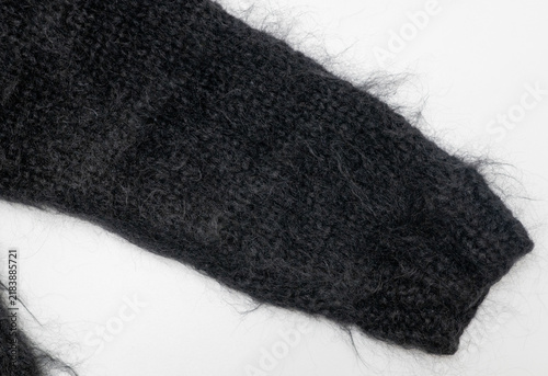 Flauschige Langhaar Grobstrick Mohair Strickjacke zur Hintergrund und Textur Nutzung