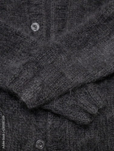 Flauschige Langhaar Grobstrick Mohair Strickjacke zur Hintergrund und Textur Nutzung