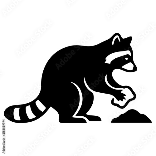 Raccoon Glyph Icon