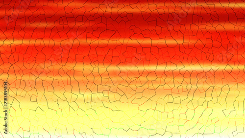 Abstract mosaic pattern with a red and yellow gradient background