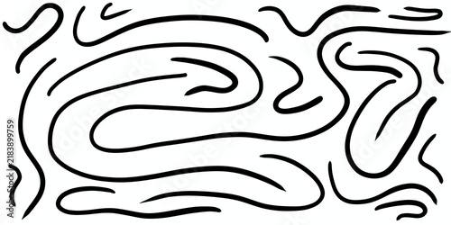 Obraz na plátne Fun line doodle seamless pattern