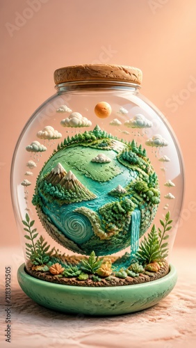 Earth becomes a self sustaining terrarium