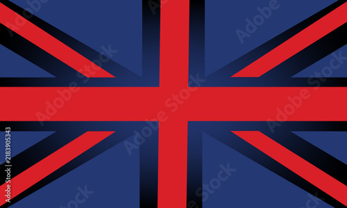 The British flag. Flag icon. Standard color. Standard size. A rectangular flag. Computer illustration. Digital illustration. Vector illustration.